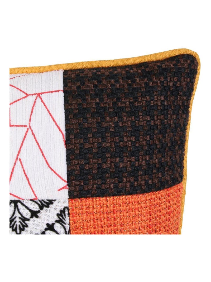 Coussin patchwork déhoussable 40x40 cm Multicolore - Kiabi