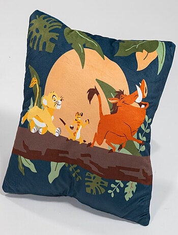 Coussin Peluche Le Roi Lion Enfant Décoratif 35x35 cm, AKUNA MATATA