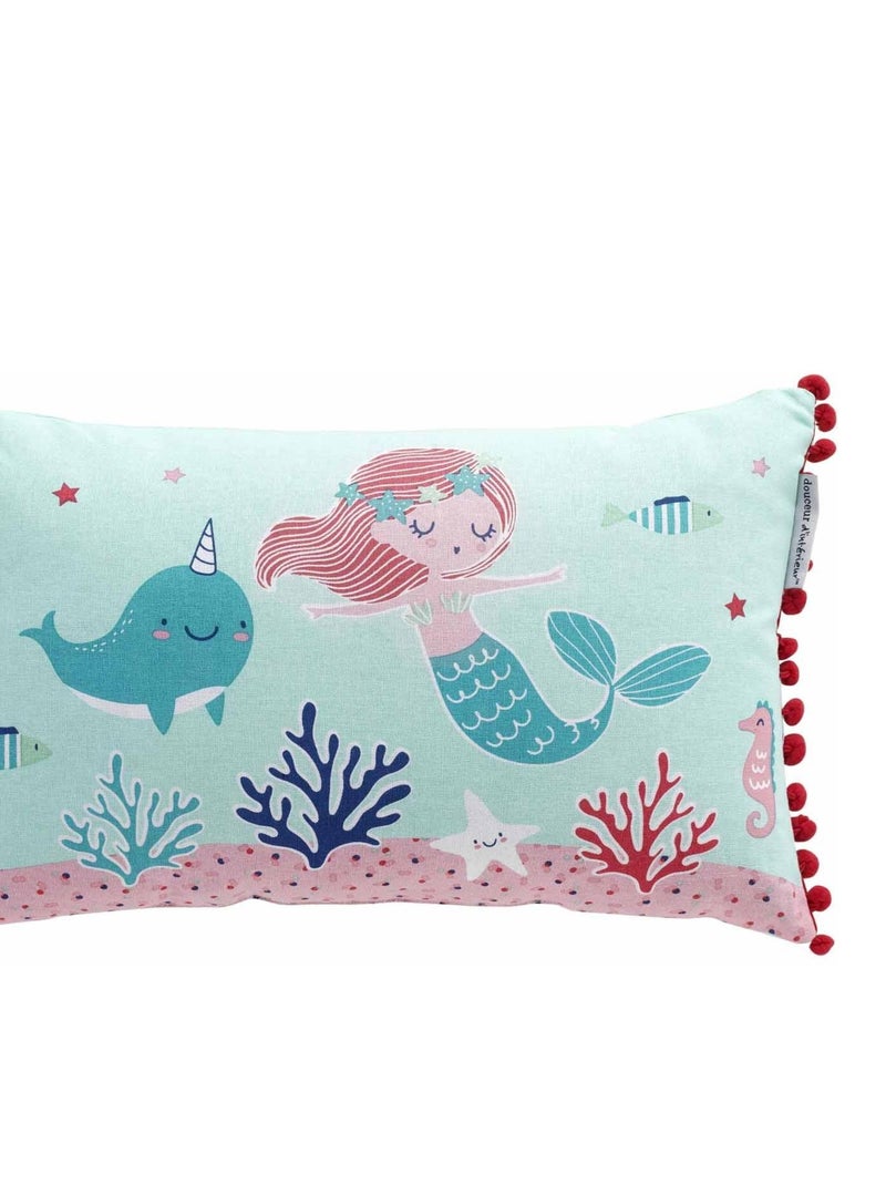 Coussin Petite Sirène Bleu - Kiabi