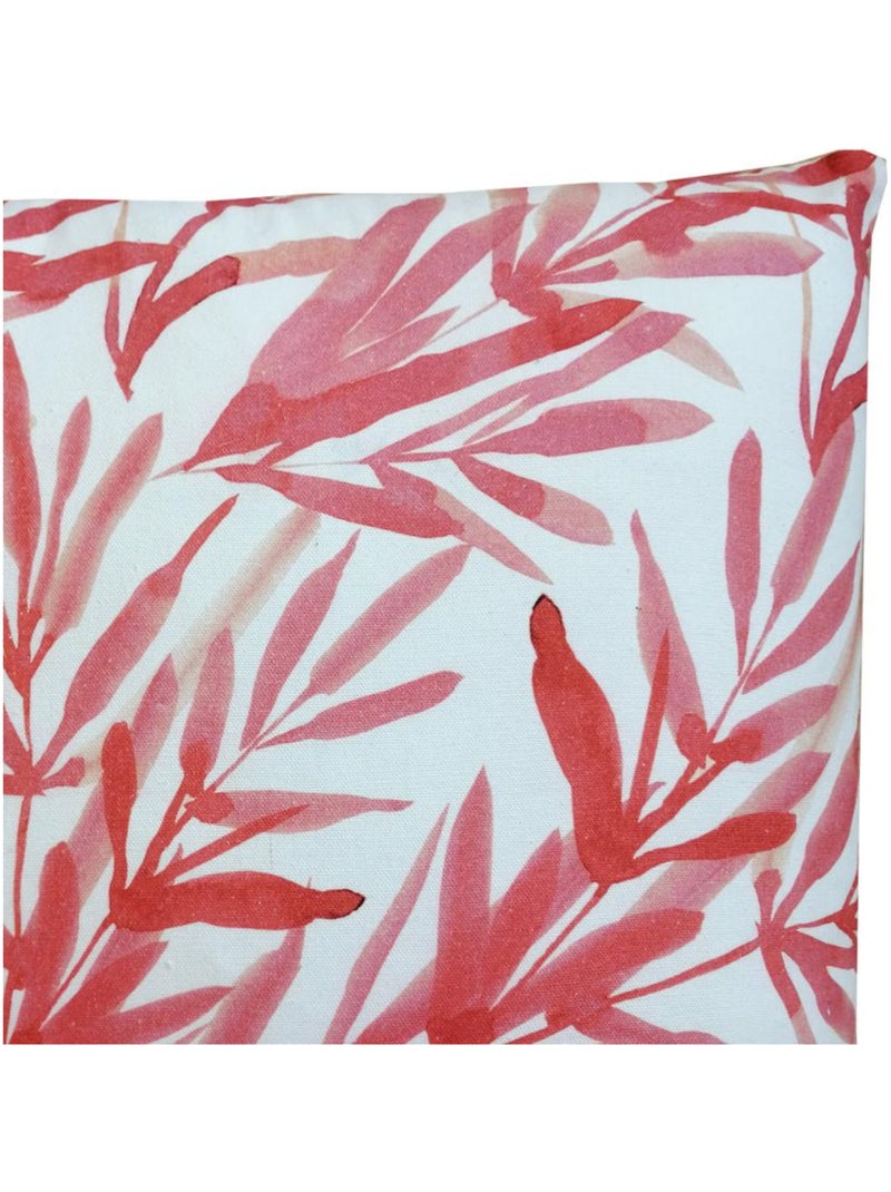 Coussin photoprint Rose base naturelle 'Deko&co' Blanc Rose - Kiabi