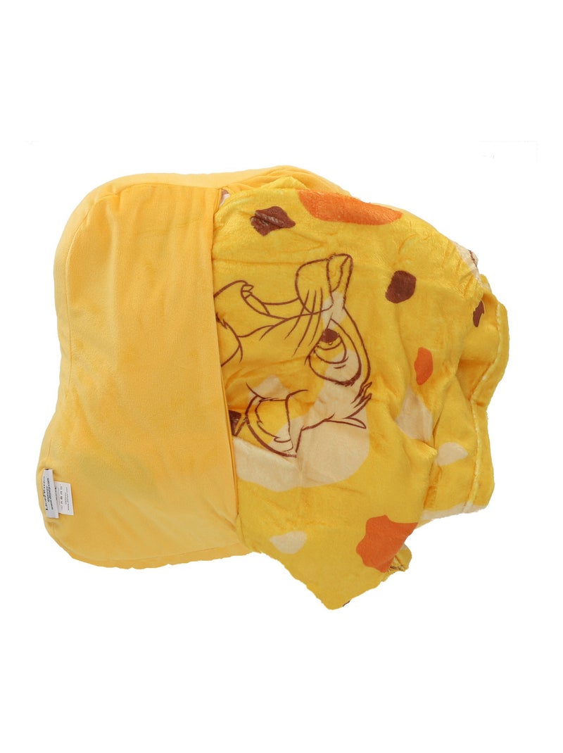 Coussin plaid 2 en 1 Disney Roi Lion Simba - 100% Polyester Orange - Kiabi