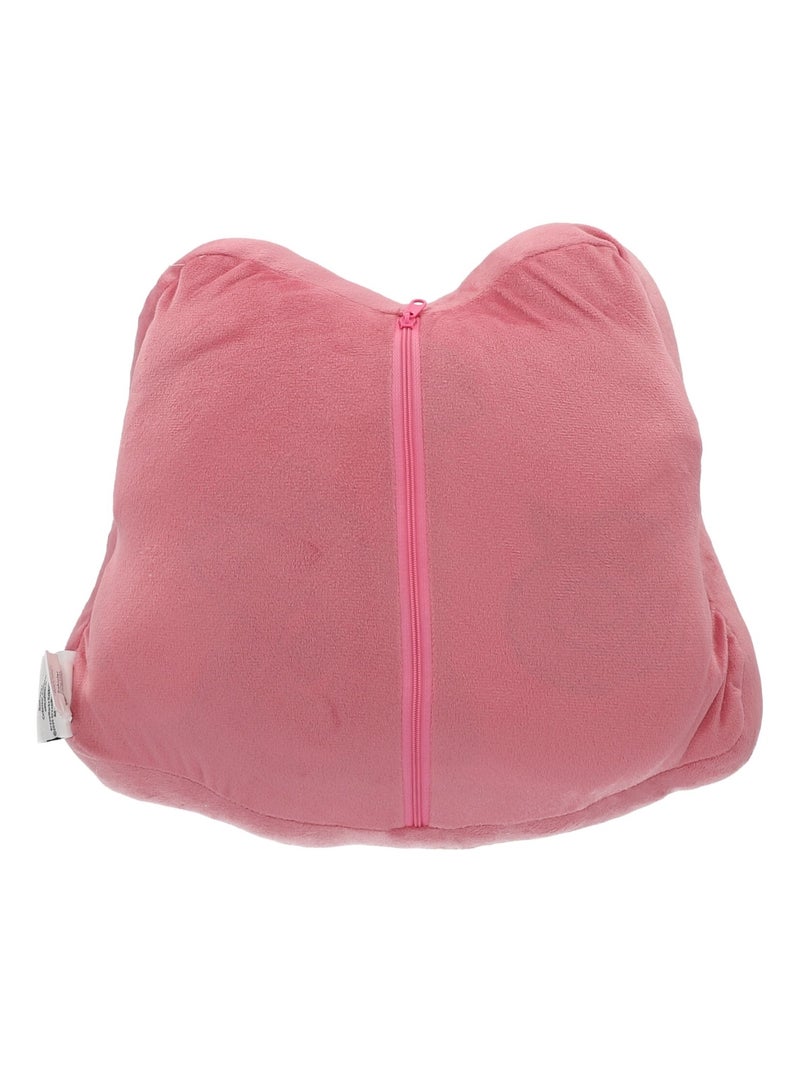 Coussin plaid 2 en 1 Gabby Pandy Pattes - 100% Polyester Rose - Kiabi