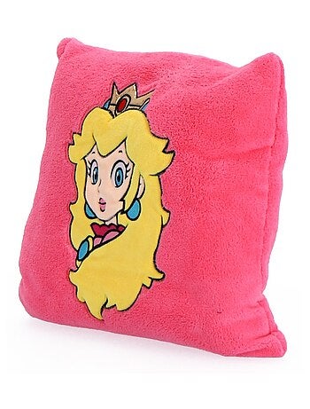 Coussin Plaid 2 en 1 Mario Peach 140x100 cm - 100% Polyester
