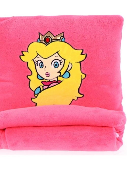Coussin Plaid 2 en 1 Mario Peach 140x100 cm - 100% Polyester - Kiabi