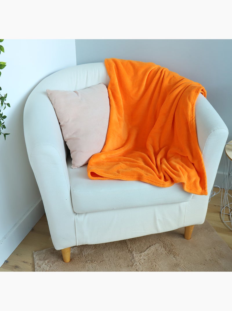 Coussin Plaid 2 en 1 Naruto Ado 140x100 cm - 100% Polyester Orange - Kiabi