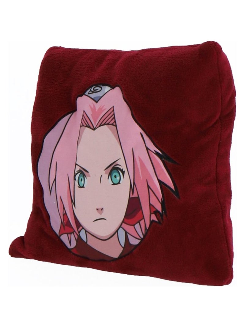 Coussin Plaid 2 en 1 Naruto Shippuden Sakura 140x100 cm - 100% Polyester Rouge - Kiabi