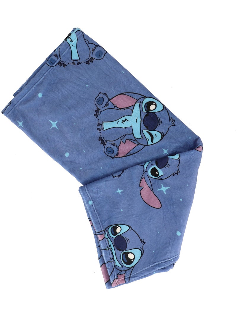 Coussin plaid 2 en 1 Stitch Disney - 100% Polyester Bleu - Kiabi