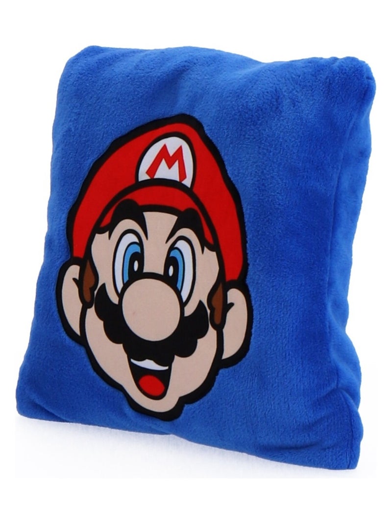 Coussin Plaid 2 en 1 Super Mario 140x100 cm - 100% Polyester Bleu - Kiabi