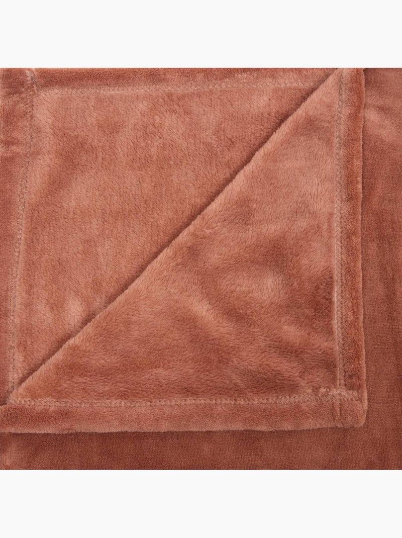 Coussin plaid en microfibre kiesa Rose - Kiabi