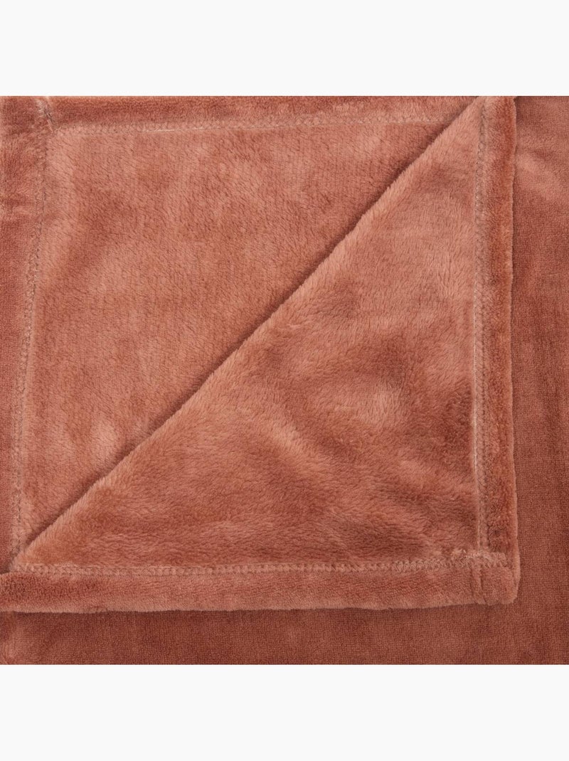 Coussin plaid en microfibre kiesa Rose - Kiabi