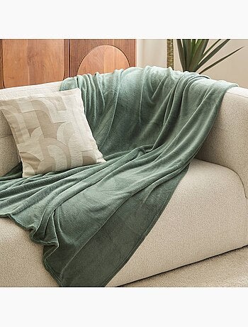 Coussin plaid en microfibre kiesa