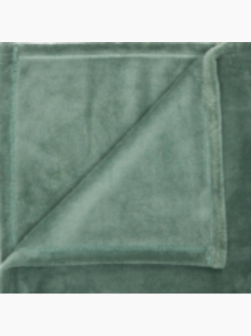 Coussin plaid en microfibre kiesa Vert tilleul - Kiabi