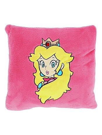 Coussin Plaid Polaire Super Mario Peach - 100% Polyester