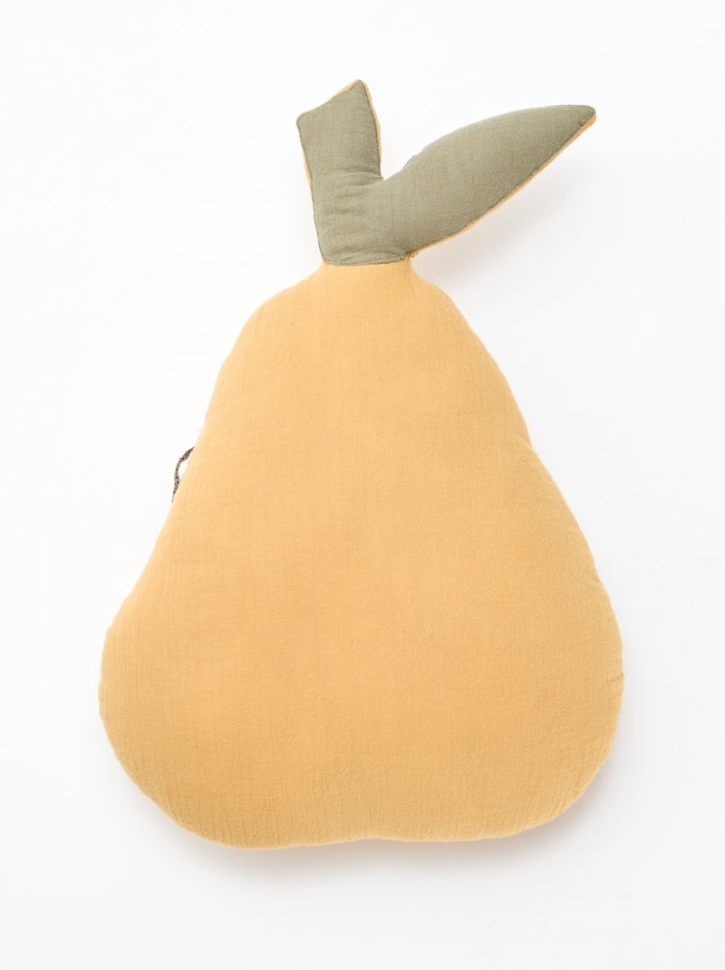 Coussin 'Poire' gaze de coton Beige - Kiabi
