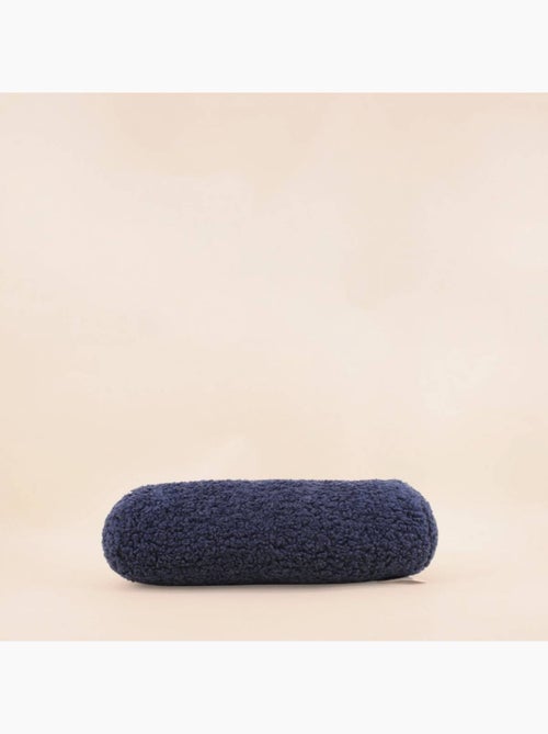 Coussin polochon bouclette bleu 16x38cm - Kiabi