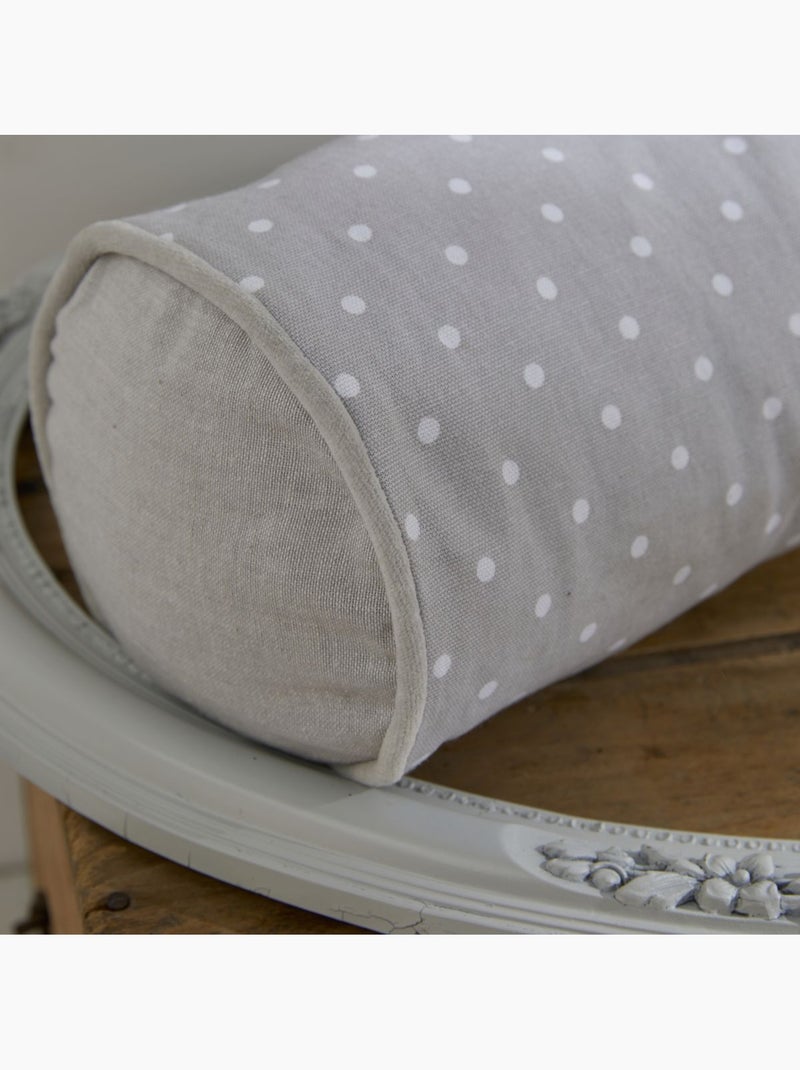 Coussin polochon imprim? rayures coton CHARME Gris - Kiabi