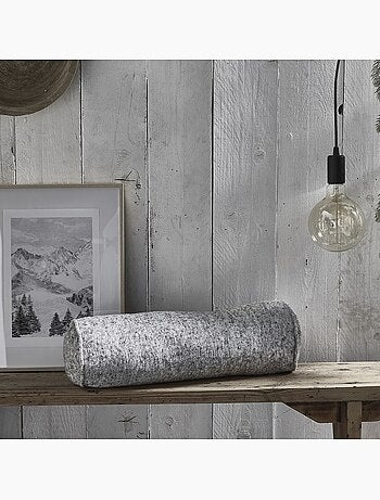 Coussin polochon imprimé a carreaux coton MOUNTAIN