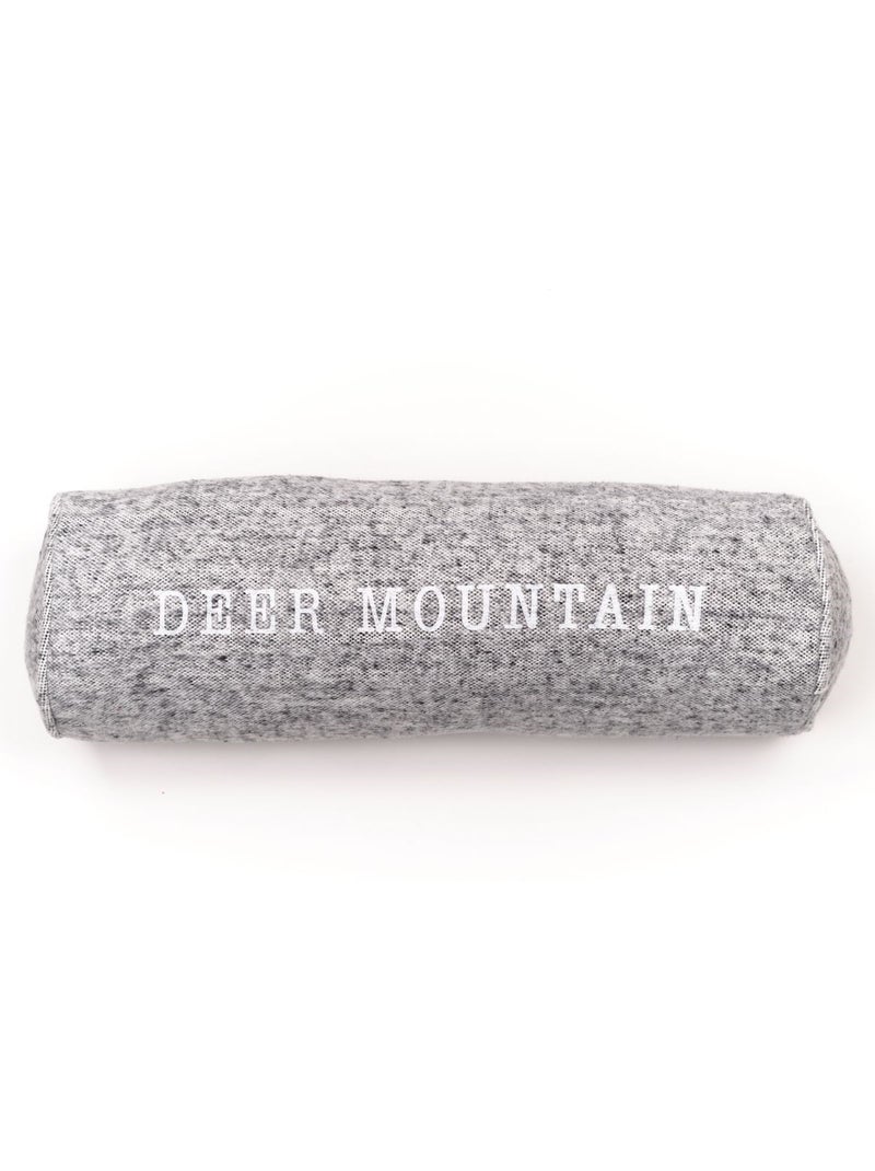 Coussin polochon imprimé a carreaux coton MOUNTAIN Gris clair - Kiabi