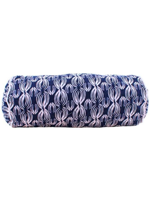 Coussin polochon imprimé géométrique bleu 16x38cm - Kiabi Coussin polochon imprimé géométrique bleu 16x38cm - Kiabi