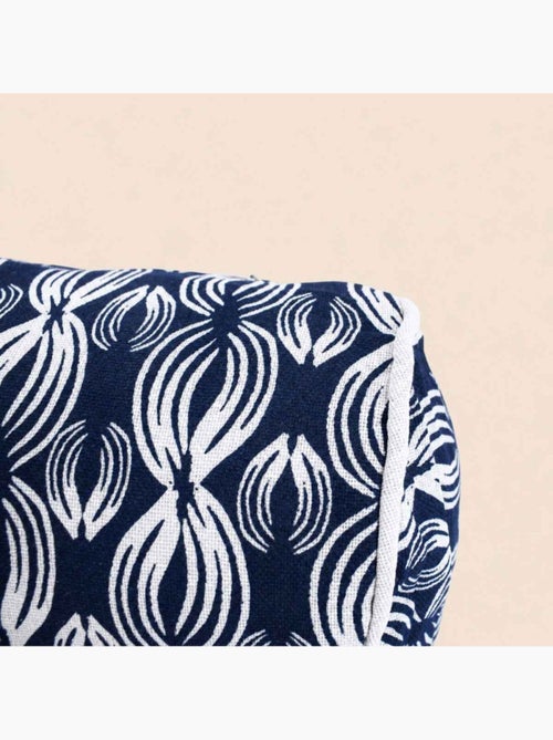 Coussin polochon imprimé géométrique bleu 16x38cm - Kiabi Coussin polochon imprimé géométrique bleu 16x38cm - Kiabi