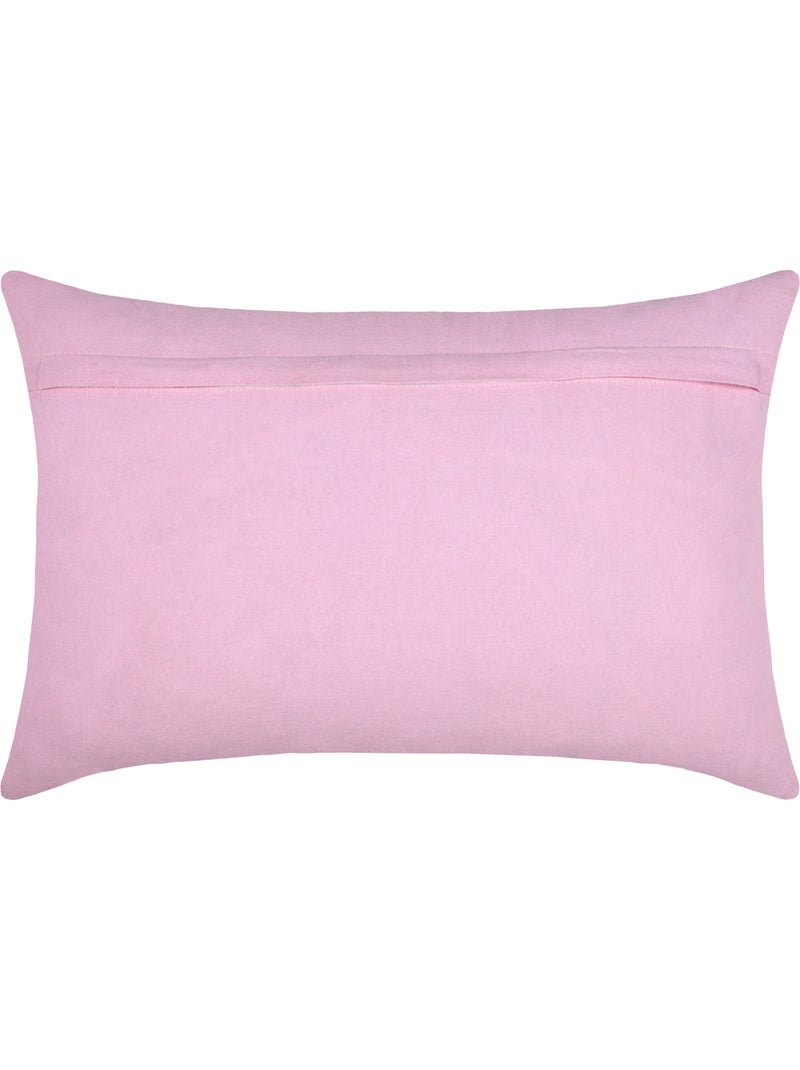 Coussin polycoton AMORE Rose - Kiabi