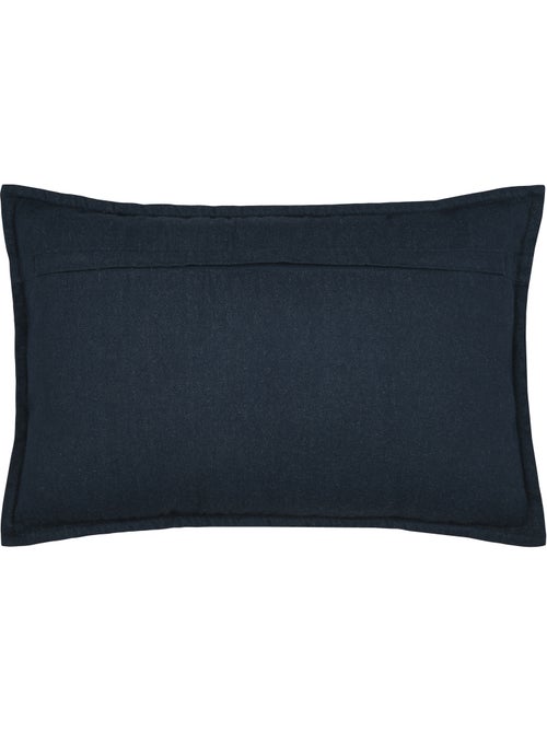 Coussin polycoton brodé style bord de mer - Kiabi
