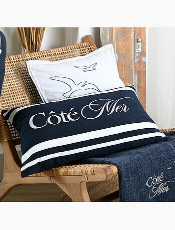 Coussin polycoton Côté Mer