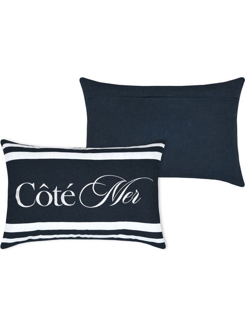 Coussin polycoton Côté Mer - Kiabi