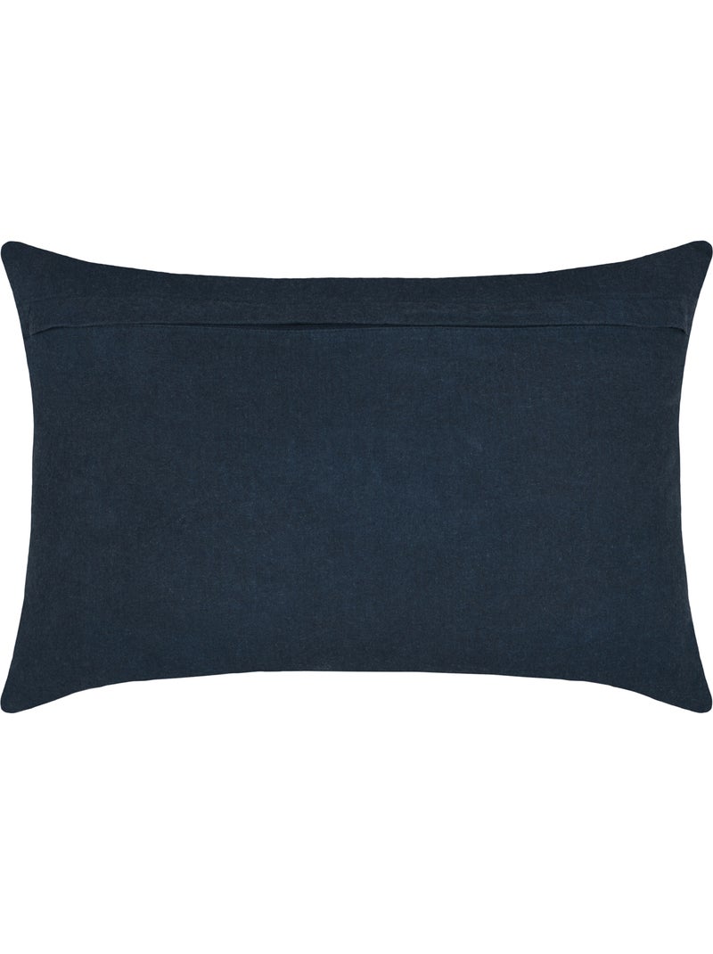 Coussin polycoton Côté Mer Bleu marine - Kiabi