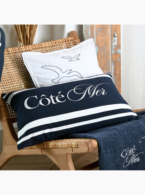 Coussin polycoton Côté Mer - Kiabi