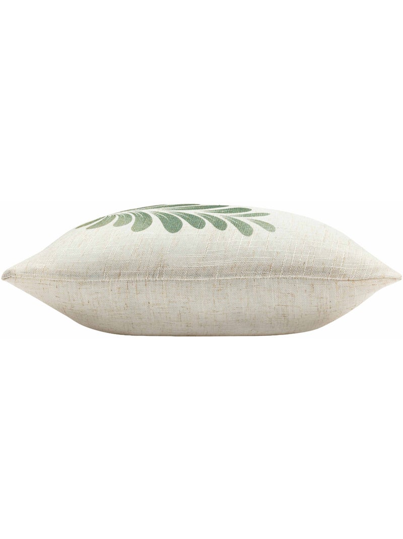 Coussin polylin imprimé feuillage Vert - Kiabi