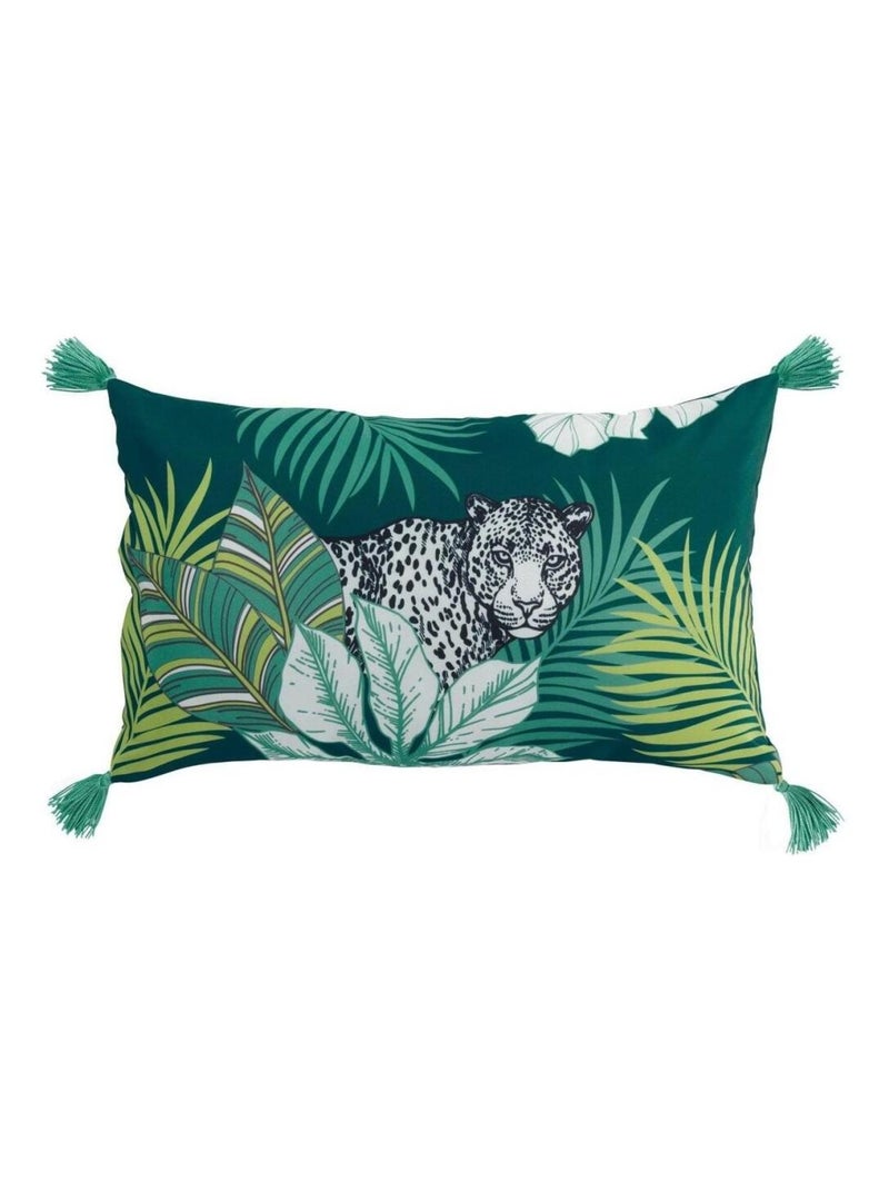 Coussin pompons 30x50 Cap Nature Vert - Kiabi