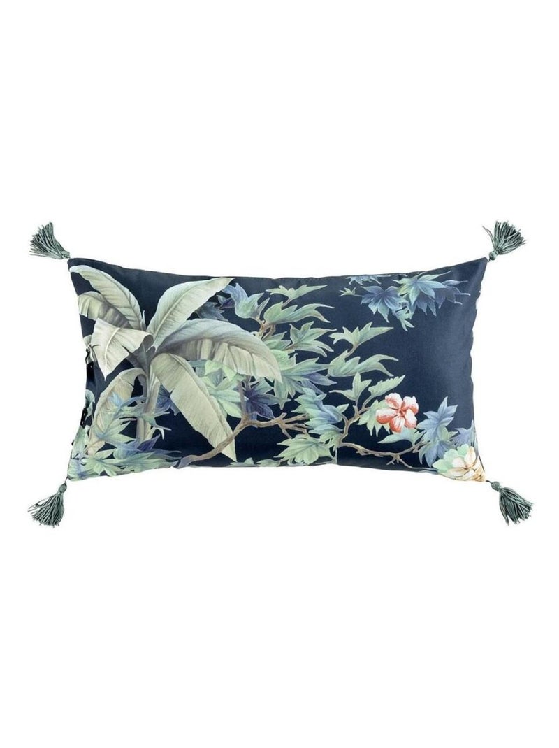 Coussin pompons 30x50 cm Fabulous Bleu - Kiabi