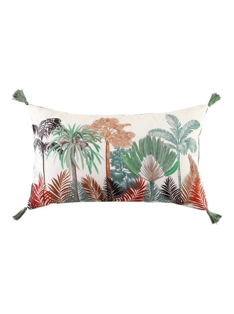 Coussin pompons 30x50 cm Terra Nova Vert - Kiabi