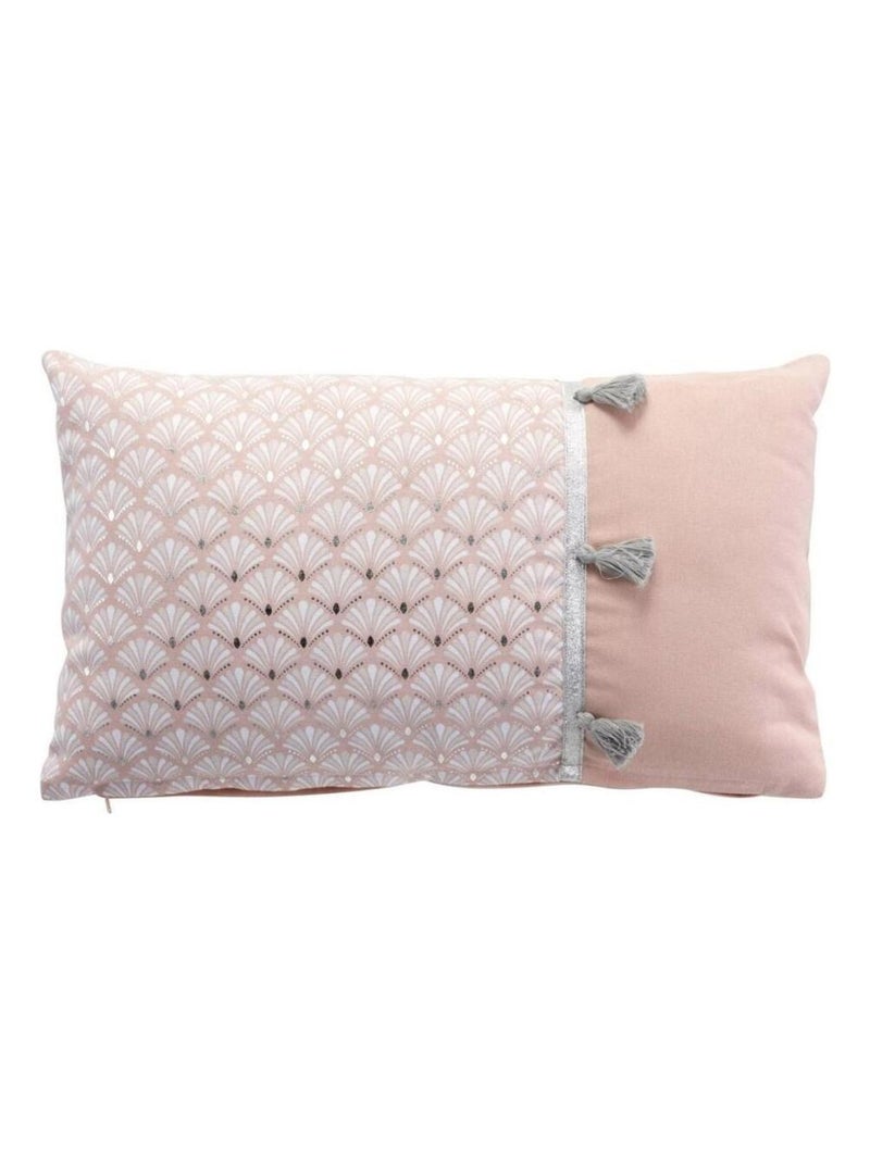 Coussin pompons 30x50 métallisé Artchic rose Rose - Kiabi