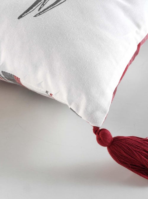 Coussin pompons 40 x 40 cm Heidie le cerf - Kiabi