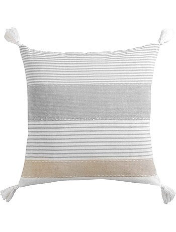 Coussin Pompons dehoussable 60 x 60 cm Iliades