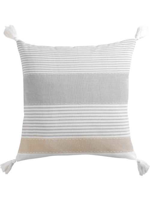 Coussin Pompons dehoussable 60 x 60 cm Iliades - Kiabi