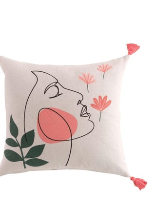 Coussin pompons visage Marisol