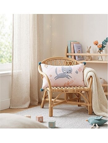 Coussin pompons zoeline le chat