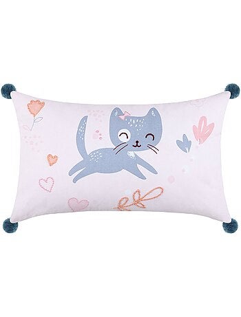 Coussin pompons Zoeline le chat