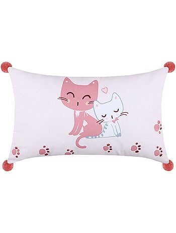 Coussin pompons Zoeline le chat