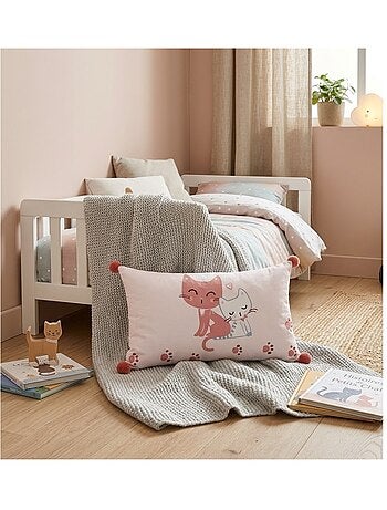 Coussin pompons Zoeline le chat