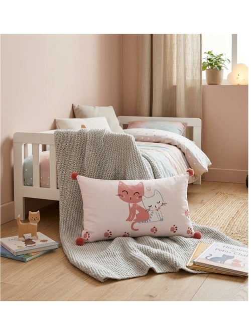 Coussin pompons Zoeline le chat - Kiabi