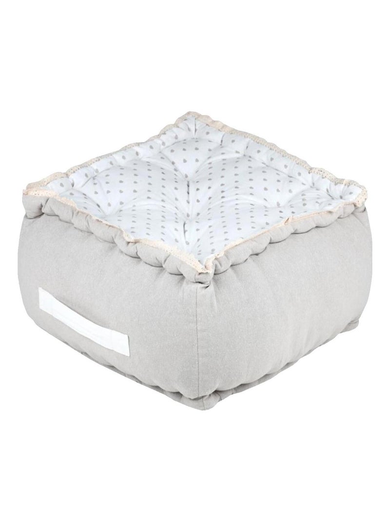 Coussin pouf de sol bérénice Beige - Kiabi