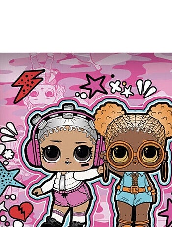 Coussin Poupées LOL - Rose 35x35 cm