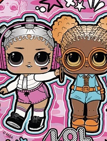 Coussin Poupées LOL - Rose 35x35 cm