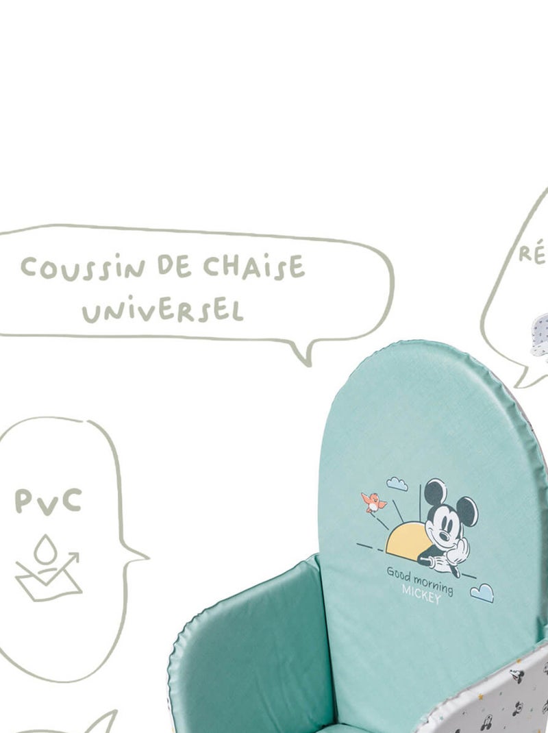 Coussin pour chaise haute 6 mois en PVC - Mickey Good Morning - Disney Baby Vert - Kiabi