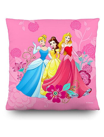 Coussin Princesses 2 faces Disney 40x40 cm