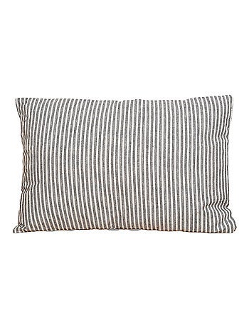Coussin rayé 100% coton